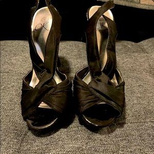 Black high skinny heel